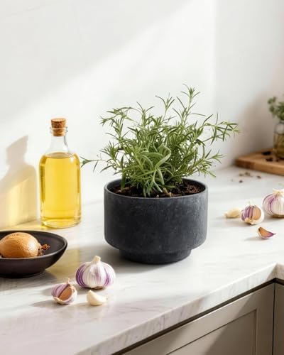 Succulent Pots, 8"+6" Plant Pots, Ceramic Planters for Indoor Plants - Image 2