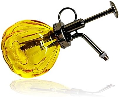 Flower Water Spray Bottle Can Pot Plant Mister | Vintage Pumpkin Style Decorative Glass Plant Atomizer Watering Can Pot with Pump for Terrariums Flowers Potted Plants (Yellow) - Image 5