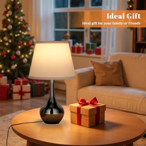 16.1" Touch Table Lamp for Nightstand, 3 Way Dimmable Small Bedroom Lamp - Image 4