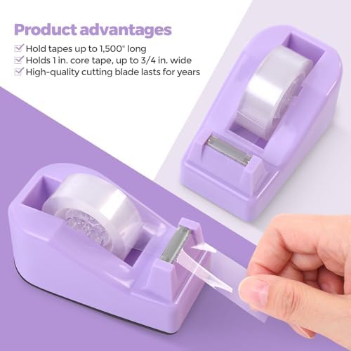 SKYDUE Purple Office Supplies Set with Pencil Holder for Desk,11 PCS - Image 5