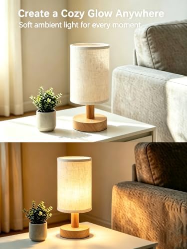 CHLORANTHUS Mini Rechargeable Cordless Table Lamp – 4000mAh Battery Bedside Lamp, Touch Control Dimmable LED Light with 3 Color Modes, Portable Night Light for Decor for Bedroom & Living Room - Image 2
