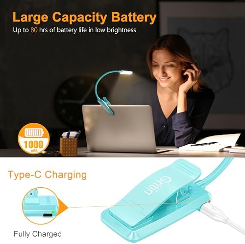 Gritin 9 LED Rechargeable Book Light for Reading in Bed - Image 4