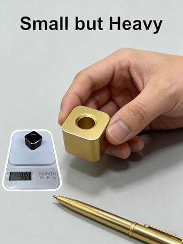 Pen Stand for Desk, 2-in-1 Single Pen Holder & Paperweight, Red - Image 5