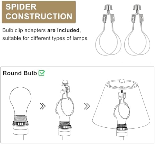 Small Lampshades Set of 2, 5.5"Top x 10"Bottom x 6.6"High, Faux Leather Tan - Image 6