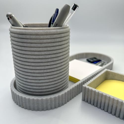 Desk Organizer Set with Pen Holder, All Tray and Sticky Note Holder,Desk Accessories Office Decor & Workspace Organizers, 3D Printed Small Home Desk Organization - Image 7