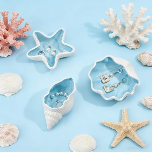 3PCS Ceramic Jewelry Tray Trinket Dish For Jewelry Storage - Image 4