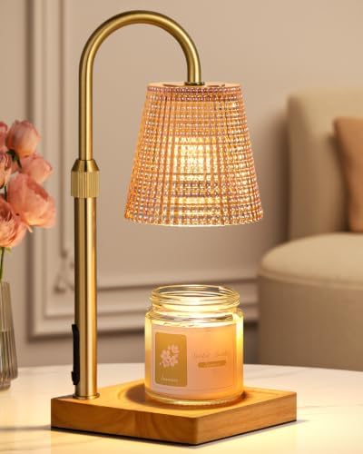 Amber Candle Warmer Lamp with Timer, House Warming Gifts New Home Decor by Hong-in
