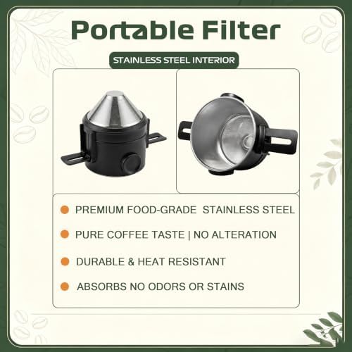Pour Over Coffee Dripper Foldable,Stainless Steel Coffee Filter,Metal Mesh Coffee Filters Reusable,Backpacking Manual Coffee Maker Single Cup Portable - Image 7