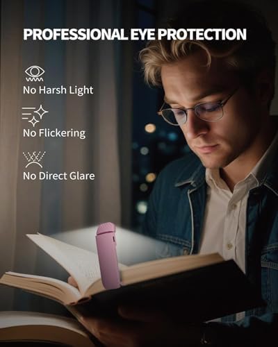 HEMONNKAM Book Light, Rechargeable Clip-On Reading Light for Bed at Night - Image 3