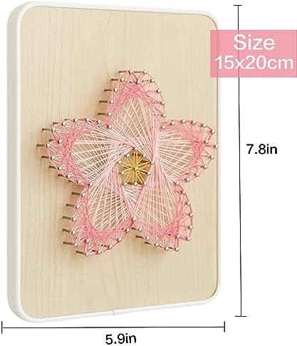 BAZIMA DIY String Art Kit for Beginner, DIY Cherry Blossoms Craft Kit,Unique Gift,Craft Kit for Holidays - Image 3