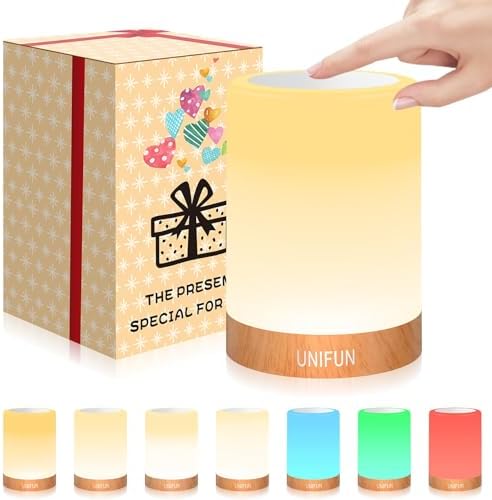 UNIFUN Baby Nursery Night Light Touch RGB Dimmable Bedside Table Lamp by UNIFUN
