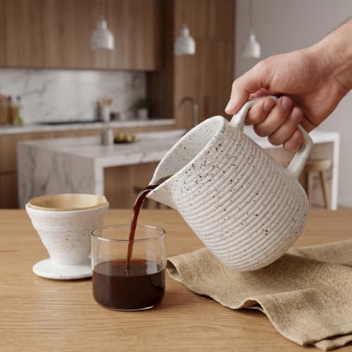 pour over coffee maker (White black dot) - Image 6
