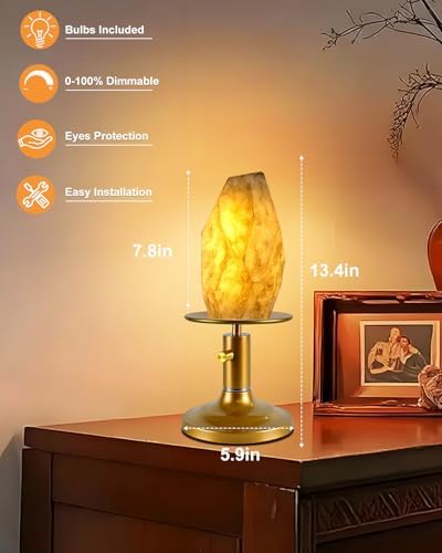 Lightdot Table Lamp for Bedroom Mid Century Modern Gold Small Desk Lamp - Image 3