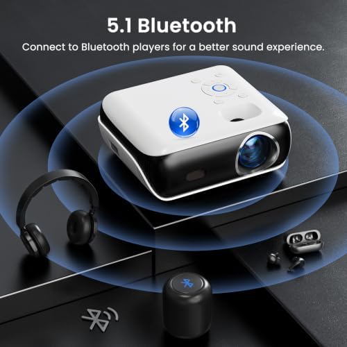 HAPPRUN Native 1080P Bluetooth Projector - Standard - Image 5
