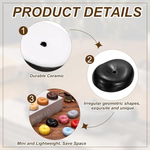 uxcell 4Pcs Ceramic Incense Holder Stick Incense Burner Holder Black - Image 3