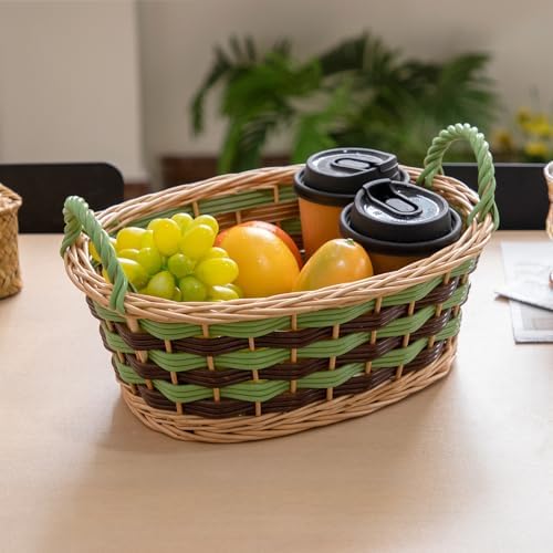 Kingwillow Oval Wicker Basket With Handle (Large Size) - Image 4