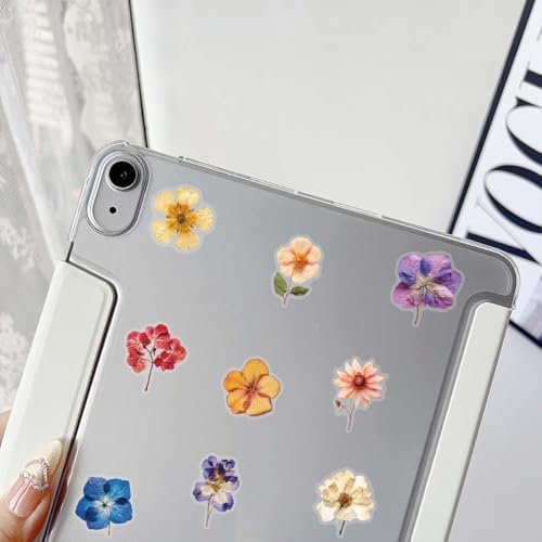 200PCS Transparent Flora Scrapbook Stickers, Vintage Aesthetic Flowers Sticker for Scrapbooks Travel Journal, Vinyl Waterproof for Water Bottles Laptop Phone Scrapbook Supplies DIY Crafts(flower-200) - Image 5