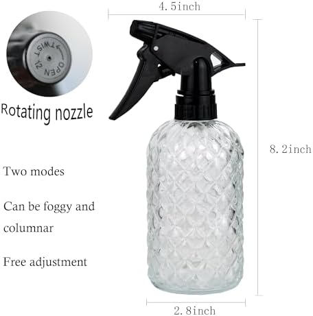 Glass Handheld Spray Bottle - 12oz Refillable Bottle - Image 2