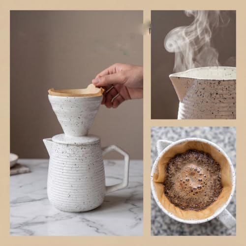 pour over coffee maker (White black dot) - Image 2