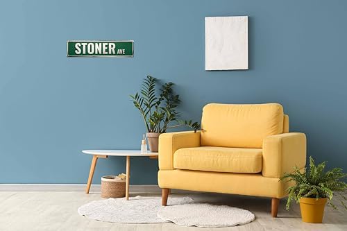 Vintage Tin Stoner Sign Retro Metal Sign Suitable For Home Street Shop Garage Bar Farm Garden - Multi-Purpose For Indoor/Outdoor Use Plaque 4x16 Inch - Image 4