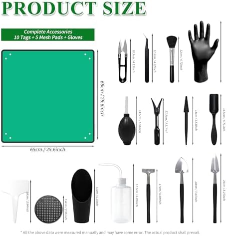 Gute 30Pcs Mini Succulent Tools Set,Plant Care Kit w/Repotting Mat - Image 5