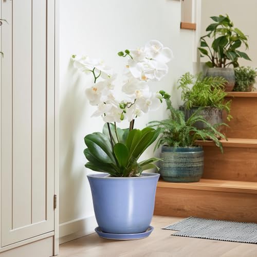 Ceramic Plant Pots, 10 Inch Plant Pot for Indoor, Purple-Blue - Image 6