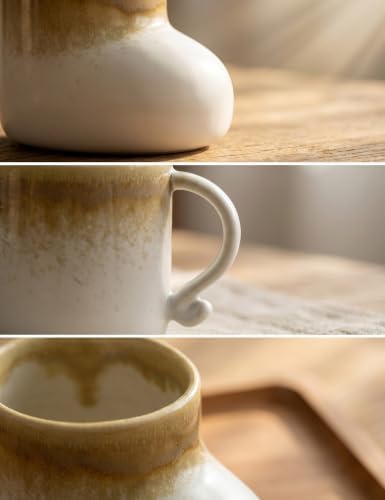 Unique Reactive Glaze Ceramic Coffee Mug Vintage Handmade Cup - Image 4
