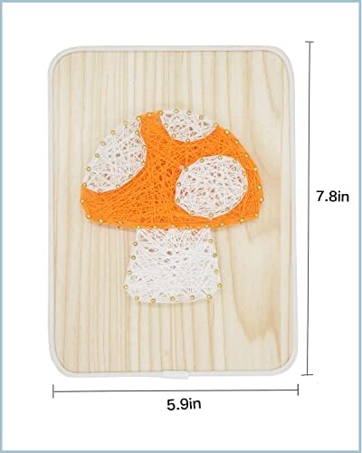 BAZIMA DIY String Art Kit for Beginner, DIY Mushroom Craft Kit,Unique Gift,Craft Kit for Holidays - Image 3