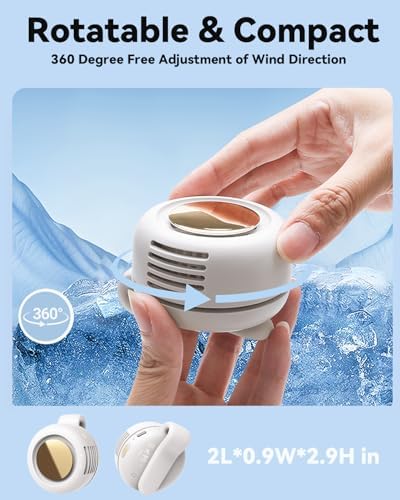 Portable Silent Mini Bladeless Fan Clip On, Small Fan Clip on for Shirt & Waist, Adjustable 3-Speed Suspended Whirlwind Fans, For Outdoor & Travel & Office, Travel Accessories, Gift - Image 2
