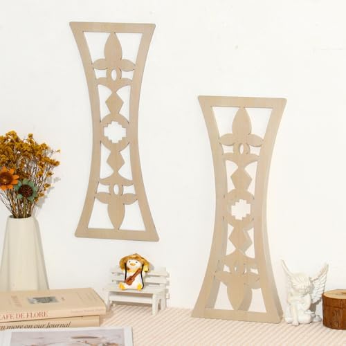Zzbakress 2 Pcs Mid Century Modern Wall Decor Wooden Abstract Geometric Art for Home Living Room Bedroom (Style Q) - Image 6