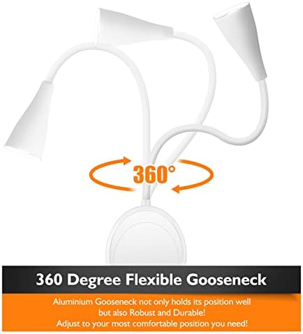 SANKEDOU LED Wall Mount Reading Light, Bedside Reading Lights, 5 Dimmable - Image 5