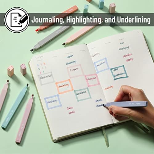 Mr. Pen- Aesthetic Highlighters No Bleed, 8 Pack, Earthy Colors, Chisel Tip | Cute Highlighters Assorted Colors for Journaling, Highlighting, Underlining, Fast Dry, Back to School Supplies - Image 6