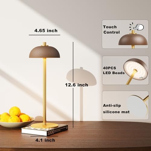 2 Pack Cordless Table Lamp Rechargeable, 5000mAh Battery Table Light - Image 6