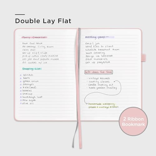 &And Per Se Lined Notebooks 3-Pack Gift Set, A5 Hardcover Journals, 160 Pages 100gsm Thick Paper, 3 Assorted Colors (Cyan, Pink & Purple) - Image 3