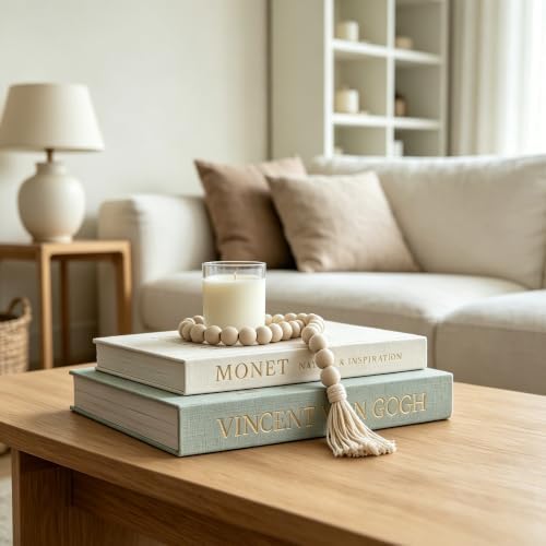 Neutral Linen Faux Decorative Books For Home Decor（Set of 2） - Image 3