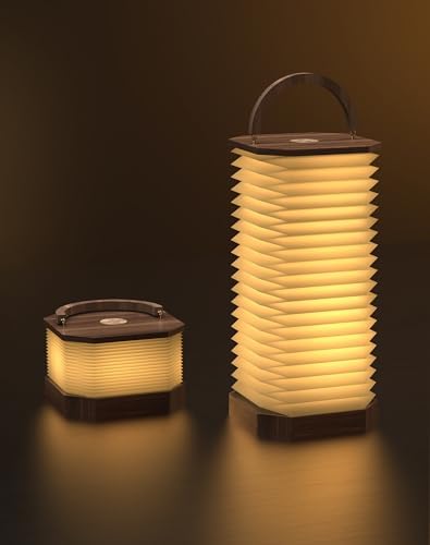 Vertical Accordion Bedside Table Lamp,Japanese Gifts Paper Lights by ZBOLE