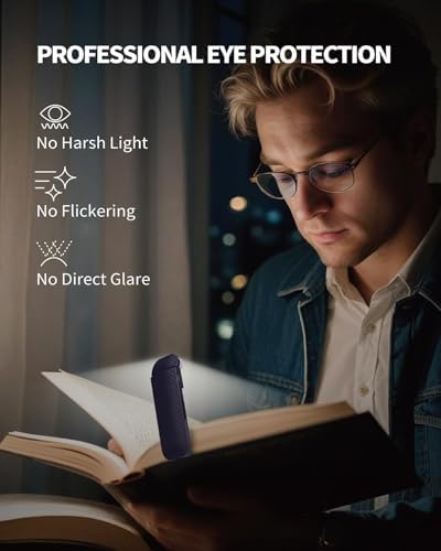 HEMONNKAM Book Light, Rechargeable Clip-On Reading Light for Bed at Night - Image 3