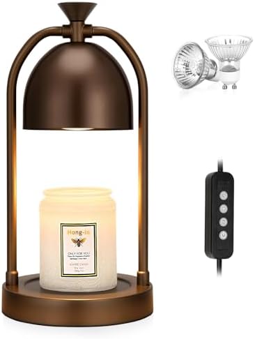 Brown Candle Warmer Lamp with Timer-Electric Candle Light for Bedroom Decor, Aromatherapy at Home | Gifts for Men | Home Gift Ideas - Image 6