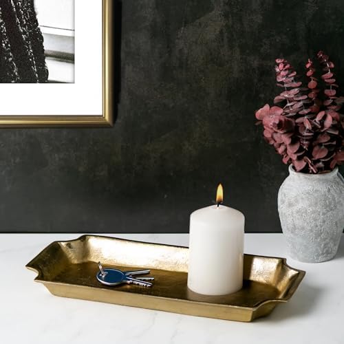 17"x8" Gold Cast Metal Decorative Tray – Sleek Modern Accent for Tabletop & Entryway - Image 7