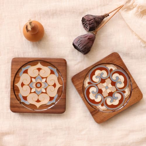 Cloisonne Kit, DIY Coasters Craft Kits, Filigree Enamel Art, Mandala by Blauwhim