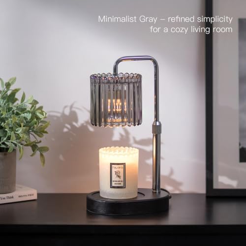 Candeldo Candle Warmer Lamp with Timer: Silver Wax Melt Warmer - Image 7