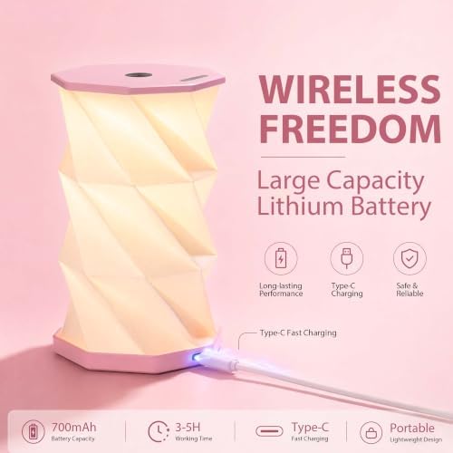 Portable Foldable Table Lamp, Japanese Gift, Paper Lantern Lights - Image 3