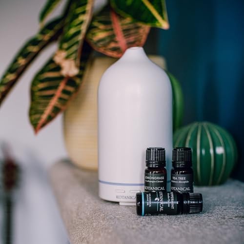 White Stone Essential Oil Diffuser – Ceramic Aromatherapy Diffuser with Ultrasonic Mist, LED Ambient Light & Auto Shut-Off for Home, Bedroom, Office - Image 2