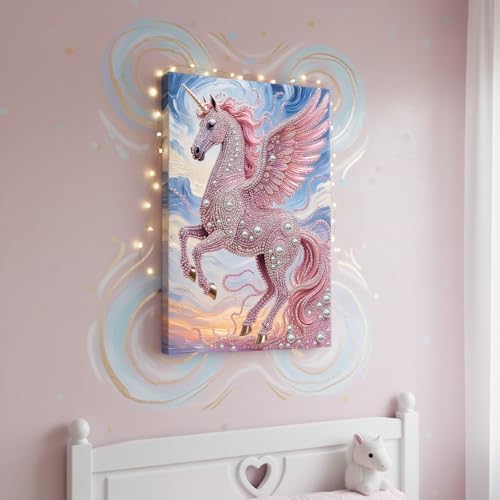 LQCrafK DIY Pearl Art Painting Handcraft Kit for Adults Beginners, Creative Design, Healing Stress-Relieving Home Wall Decoration, with Framed Painting and Tools-Pink Horse-1 - Image 5