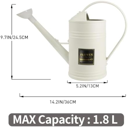 0.5 Gallon Small Watering Can for Outdoor Indoor Plants for House Plants, 12 oz Glass Plant Mister Spray Bottle for Bonsai Garden Flowers (White) - Image 4