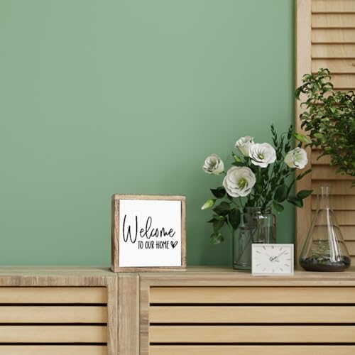 Welcome Sign, Wooden Box Signs for Home Decor, Freestanding Welcome Sign, Farmhouse Entryway, Front Door, Porch, Housewarming Tabletop, Welcome To Our Home (A1) - Image 4