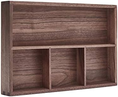 pandapark Wood Organizer Tray,Black Walnut,Desk & Drawer Storage Box (Walnut Master) by Pandapark