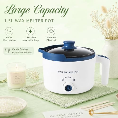 Ksedcon Electric Wax Melting Pot for Candle Making with Pouring Spout - Image 3