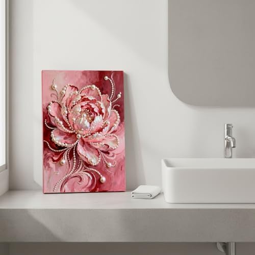 DIY Pearl Painting with Frame, Creative Design, Handmade Stress-Relieving Home Wall Decoration, Includes Frame and Tools-Flowers-2 - Image 3