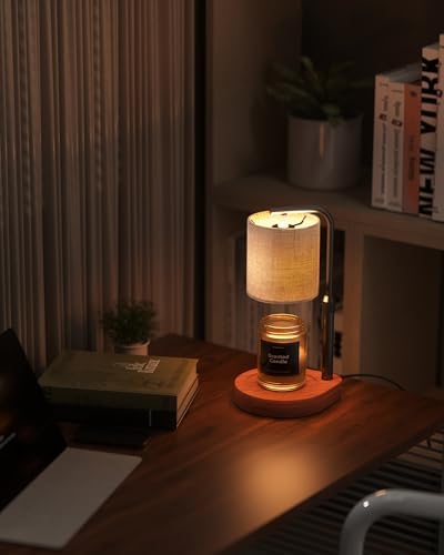 Candle Warmer Lamp with Timer & Dimmer for Yankee Candles, Adjustable Height Candle Warmer for Jar Candles, Wax Melt Lamp for Cozy Home Decor & Gifts,Linen, 2 Bulbs - Image 5